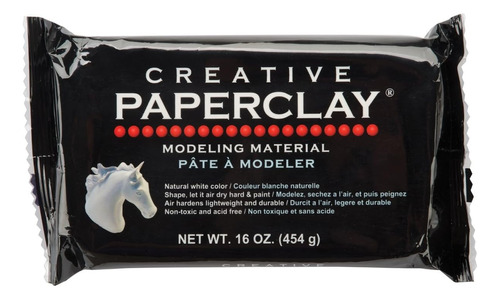 Creative Paperclay Masa Arcilla Moldeable Blanca 16 Onzas 