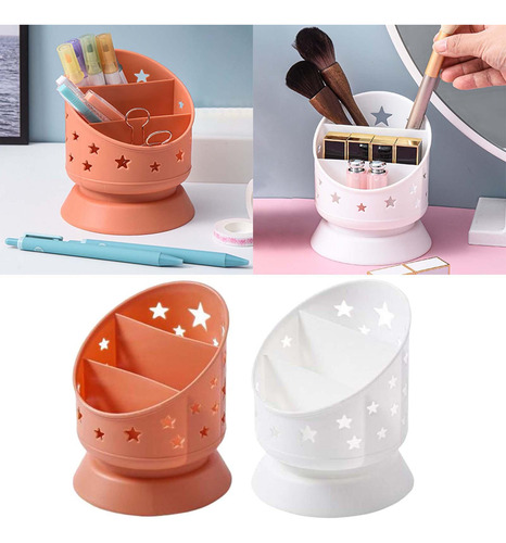 Soporte Para BolĂ, Cubo Para Brochas De Maquillaje, Naranja