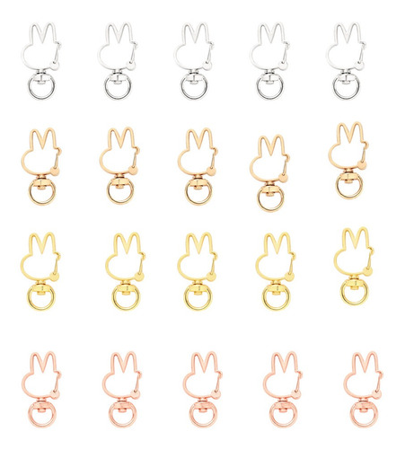 20 Colgantes Para Llavero Diseño De Conejo. 
