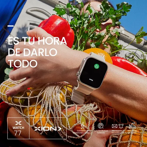 Smart Watch Xion X-swatch77 Caja Plateado Malla Azul marino
