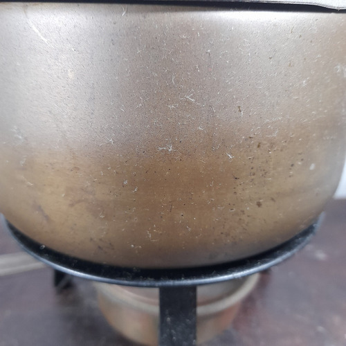Imagem 4 de 7 de Panela Pequena Para 1 Litro, Cobre Com Rechaud Ou Fondue