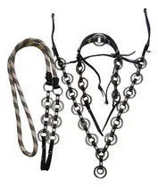 Comprar Kit De Argola Rédea Cabeçada E Peitoral Couro Le Mula Cavalo