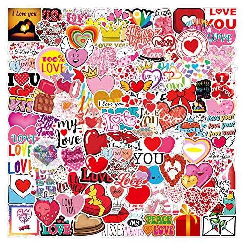 102pcs Love Sticker, Scrapbook Sticker With Heart Shape...