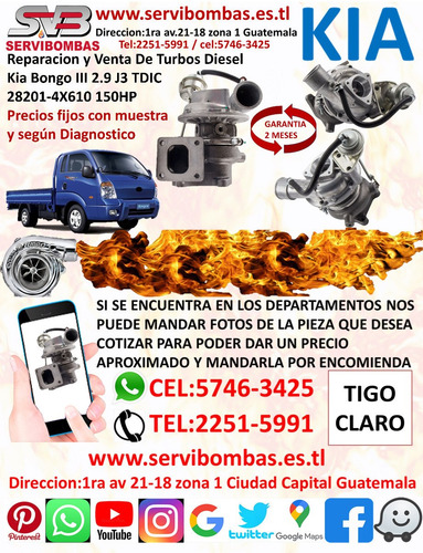 Turbo Kia Sorento 2.5 Crdi/d4cb/140cv 733952-5004 S Guatema