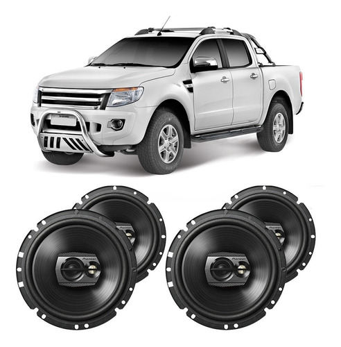 Falante Ford Ranger 2013 A 2016 200w Rms Automotivo Kit