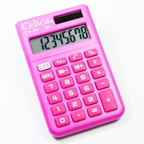 Calculadora Celica Ca-o8-pk De Bolsillo 8 Digitos Rosa /v