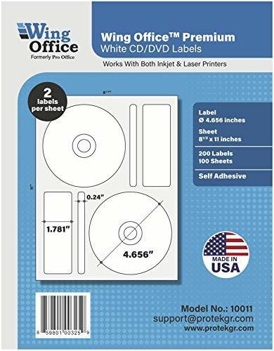 Pro Office Premium 200 Cd - Dvd Etiquetas Mate Memorex Core 