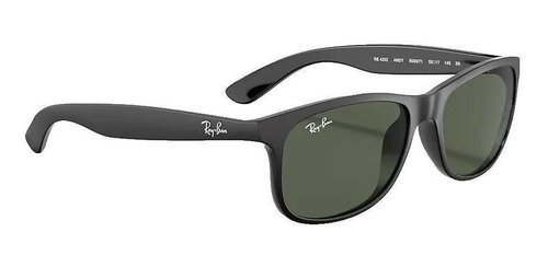 Imagen 2 de 4 de Anteojos de sol Ray-Ban Wayfarer Andy Medium con marco de nailon color matte black, lente green clásica, varilla matte black de nailon - RB4202