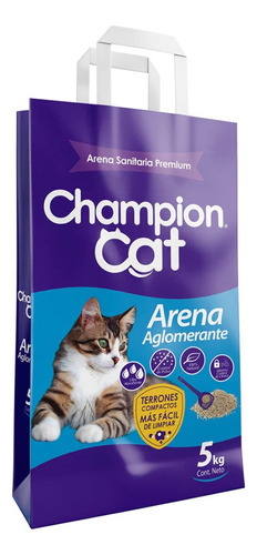 Champion Cat Arena Aglomerante 5kg X4und | Distribuidora Mdr