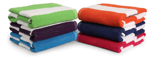 Toalla De Baño 100% Algodón, Paquete De 6, Toalla De Playa C