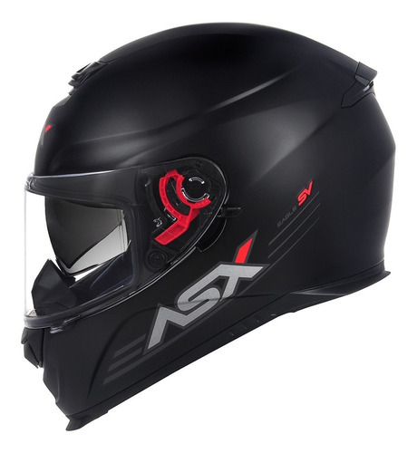 Capacete Asx Eagle Sv Solid Preto Fosco Masculino/feminino