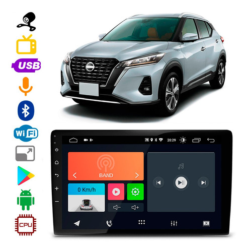 Mp5 Nissan Kicks 2016 A 2021 9 Pol Bt Android App + Câmera