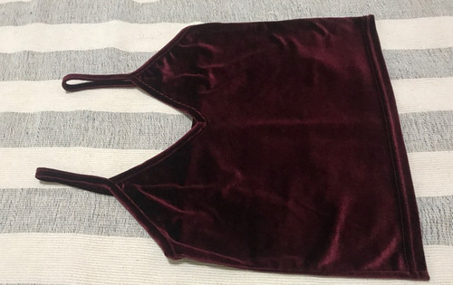 Top De Plush Terciopelo Zara Talle M
