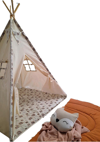 Carpa India Con Base Acolchonada, Tipi, Pijamada, Teepee 