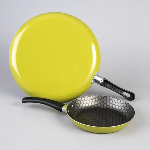 Set De Sartén Y Comaleta 2 Piezas Alumino Verde Limón