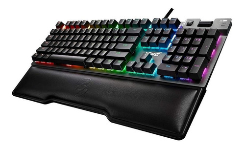 Imagen 3 de 3 de Teclado gamer XPG Summoner QWERTY Cherry MX Red español color gris metálico tipo pistola con luz RGB