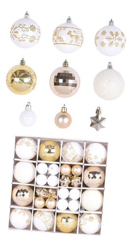 44 Uds Bolas De Navidad Adornos Con Cuerda Bolas Decorativas