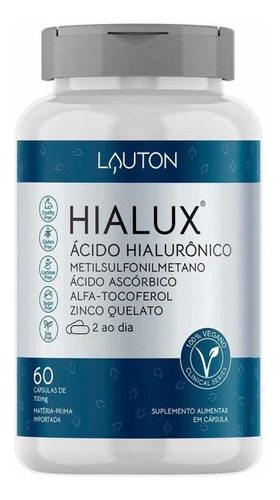 Hialux Acido Hialuronico 150mg Vegano 60 Capsulas Lauton