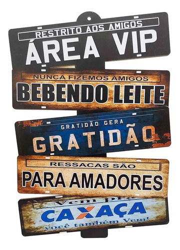 Placas De Carros 5 Frases Decorativas Parede