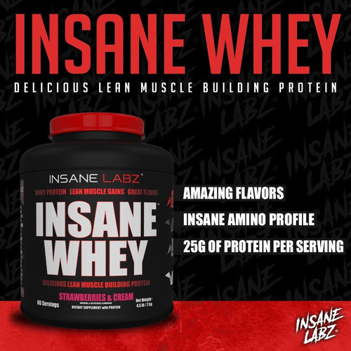 Insane Labz Insane Whey,100% Proteína De Suero De Leche Para