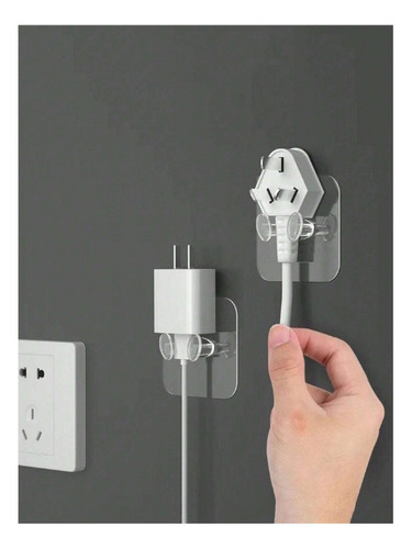 Ganchos Soporte Adhesivos Multiusos Para Enchufe De Cables