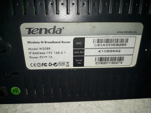 Tenda W308r Repetidor Wifi (Usado)