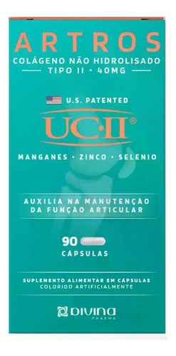 Kit Artros Colágeno Uc-ii 40mg Com 2 Un De 90 Cápsulas Cada