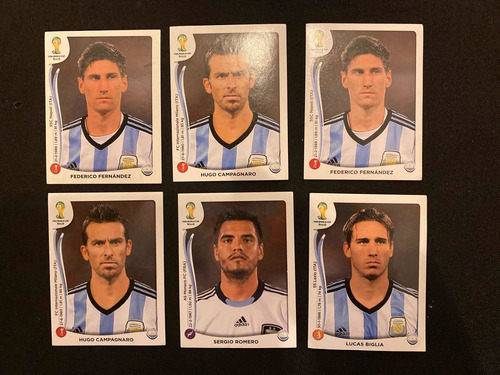 Lote Figuritas De Argentina Mundial Brasil 2014