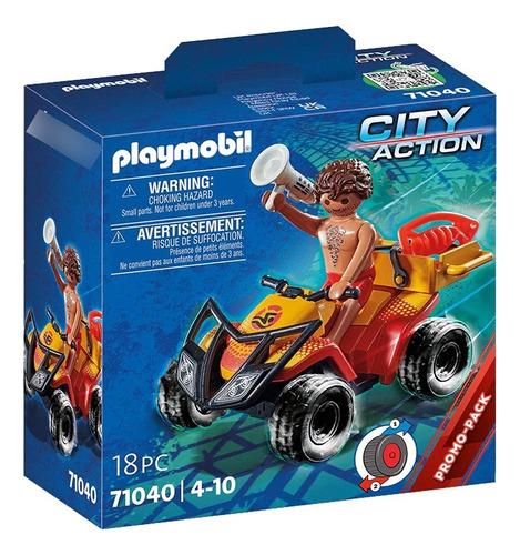 Playmobil 71040 City Action Cuatriciclo De Rescate Piloto