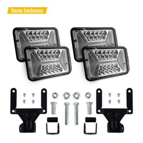 Farol De Led P F1000 Com Seta Alta Potência 96w Adaptação