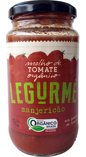 Molho Org Tomate Grape Manjericão 330g