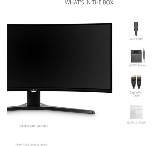 Viewsonic Omni Vxkpc Monitor Para Juegos Ultraancho Curvo De
