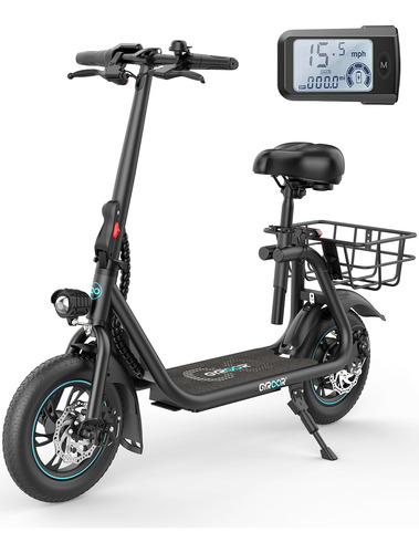 Gyroor Scooter Electrico Con Asiento, Potente Motor De 450 W