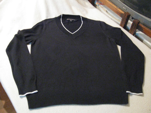 Sweater; De Mujer Cuello En V  Brooks Brothers Talla Xl Azul