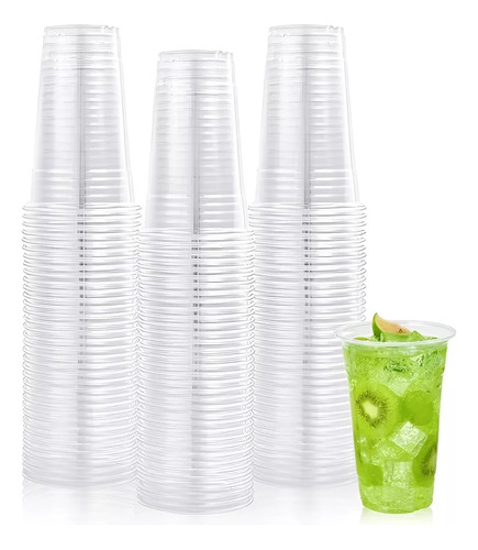 200 Vaso Desechable Plastico Vaso 16oz Vasos Plasticos 500ml Desechables Vasos Para Bebidas Juego De Vasos Descartables Vasos Grande Vasos Plásticos Pasteleriacl