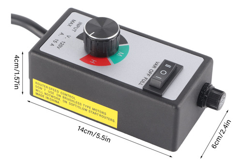 Controlador De Velocidade Do Ventilador 5,5x2,4x2,8in
