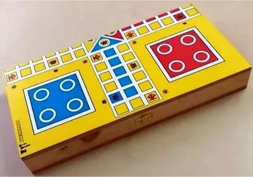 Oficial Jogo De Ludo Tabuleiro Estojo C/ 2 Dados Grandes