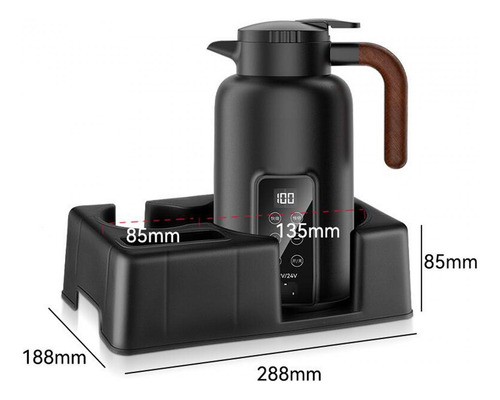 Caldera De Calefacción Automática De La Taza De La Negro
