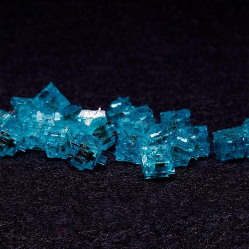 Switch De Teclado Akko Crystal Blue Linear Kit 45 Unidades