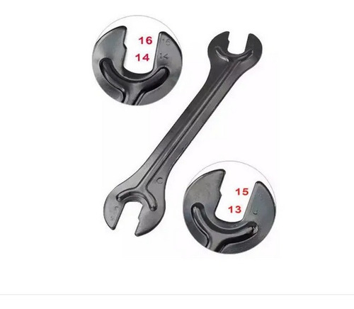Imagen 2 de 3 de Llave Cono Bicicleta Herramienta 13/14/15/16mm /pegaso Bike/