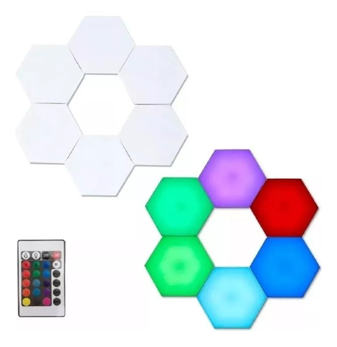 Lampara De Pared Hexagonal Con Sensor Táctil/control Remoto