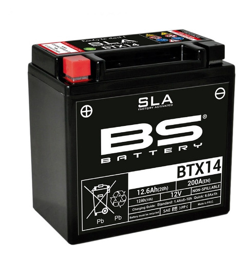 Bateria Moto Bs Battery Btx14 Agm Bmw Hp2 Sport 1200 11-18