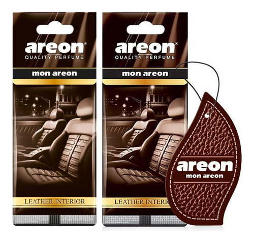 2 Perfumes Pra Carro Cheirinho Aromatizador Areon Leather