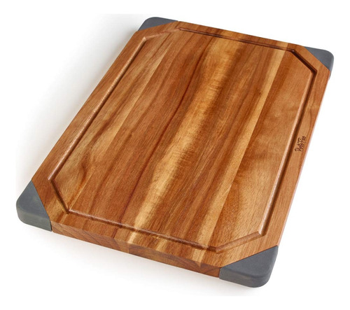 Tabla De Cortar De Madera De Acacia  Bandeja Reversible Par