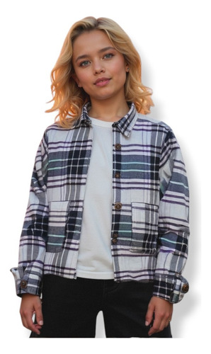 Camisaco Niños Y Teens Unisex A Cuadros Pilu Guimel Kids Lila Cuadros 16