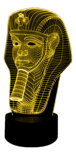 Lámpara De Mesa 3d Tutankamón Base Negra
