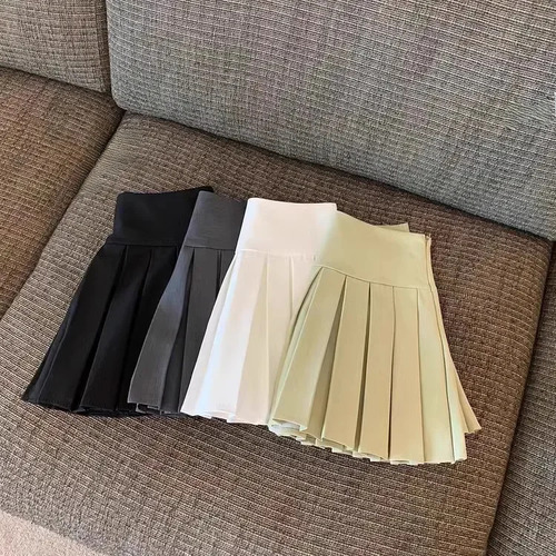 Minifalda Plisada En Forma De A Para Niñas, Estilo Escolar