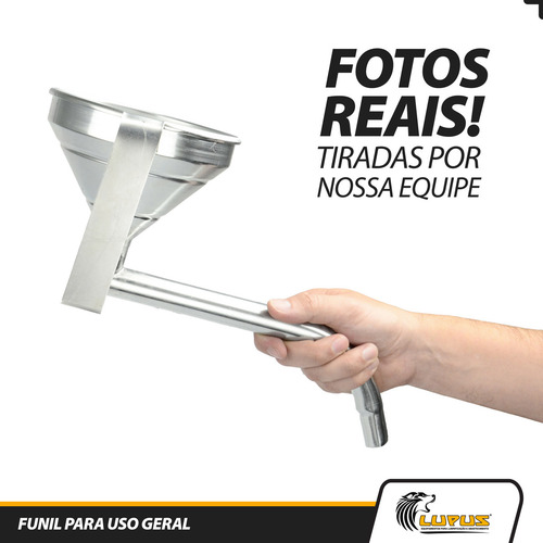 Funil Metálico 2 Curvas Para Troca De Óleo De Motos Lupus