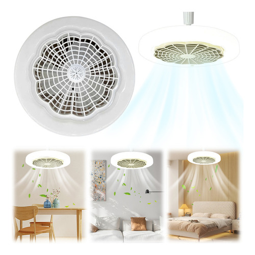 Lámpara De Ventilador De Techo Pequeña E27 De 23 Cm Con Rc