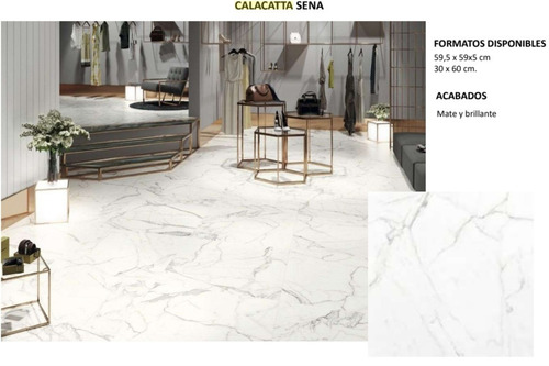 Eu Porcelanato Calacatta Sena Mate Beta Gris 60x60 Paredpiso